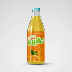 موکاپ لایه باز بطری آبمیوه فایل لایه باز بطری آبمیوه