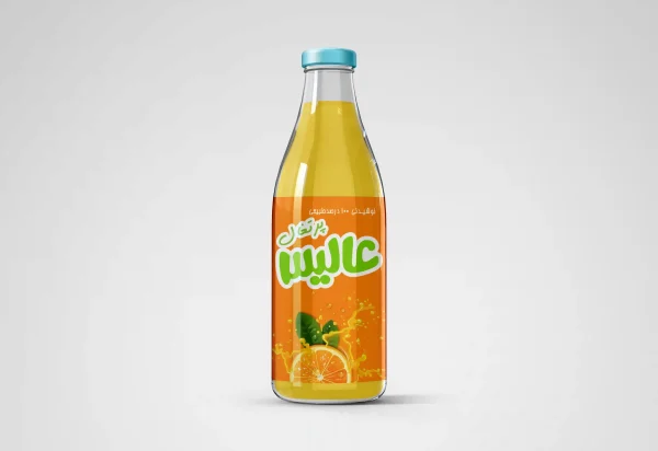 موکاپ لایه باز بطری آبمیوه فایل لایه باز بطری آبمیوه